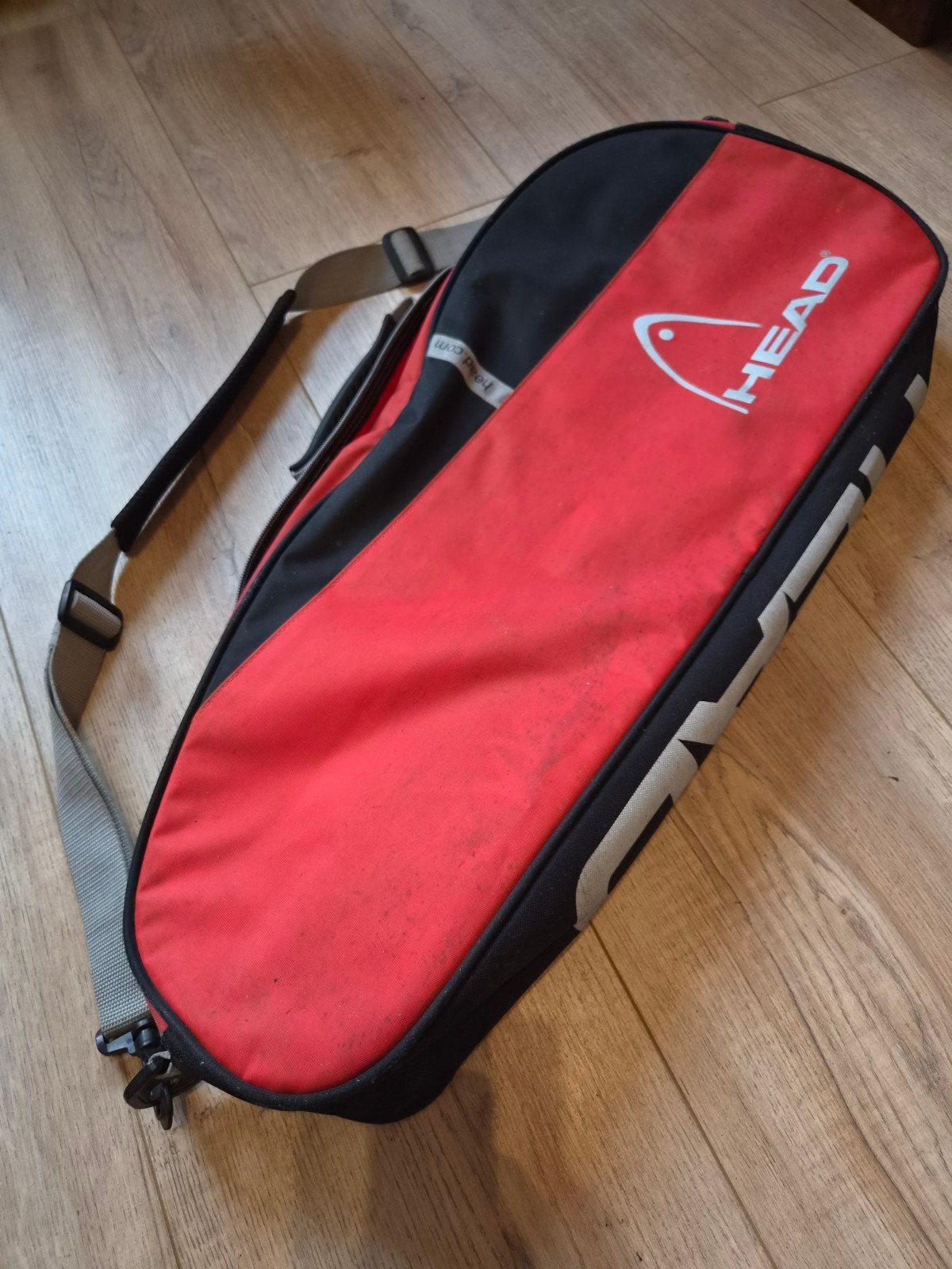 Vintage Head tennisracket hoes / tas rood/zwart, Sport en Fitness, Tennis, Ophalen of Verzenden, Gebruikt, Tas, Head