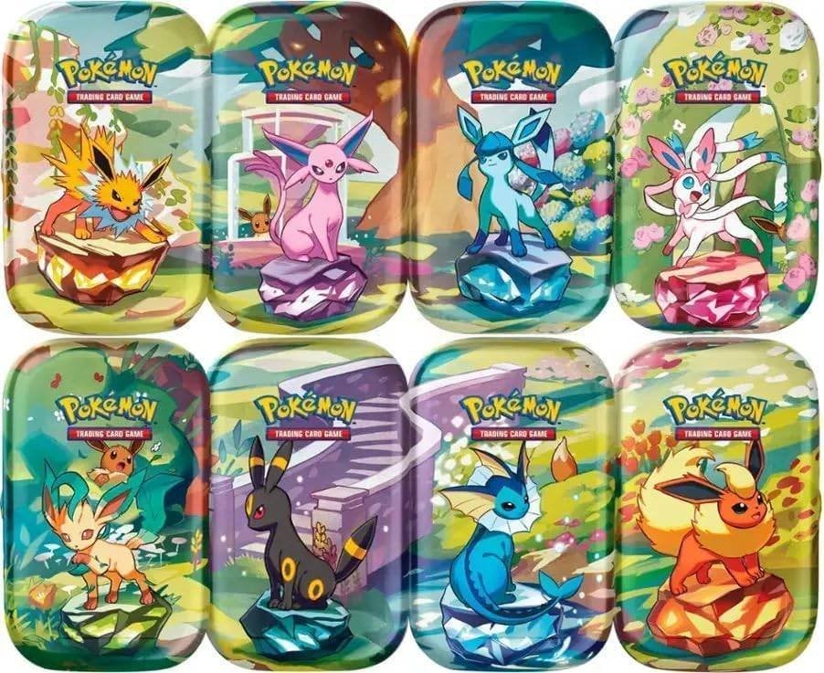 Pokémon Prismatic Evolutions Mini Tin, Ophalen of Verzenden, Nieuw, Boosterbox, Foil