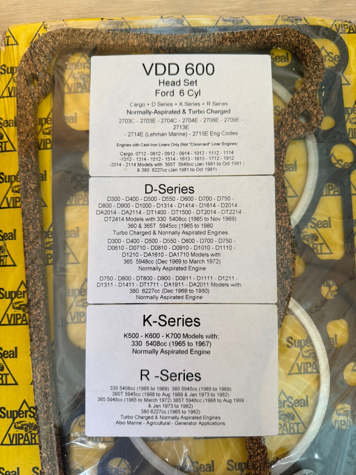 Ford Cargo D-series 6 Cylinder Gasket Set (2x), Ophalen of Verzenden, Nieuw, Ford