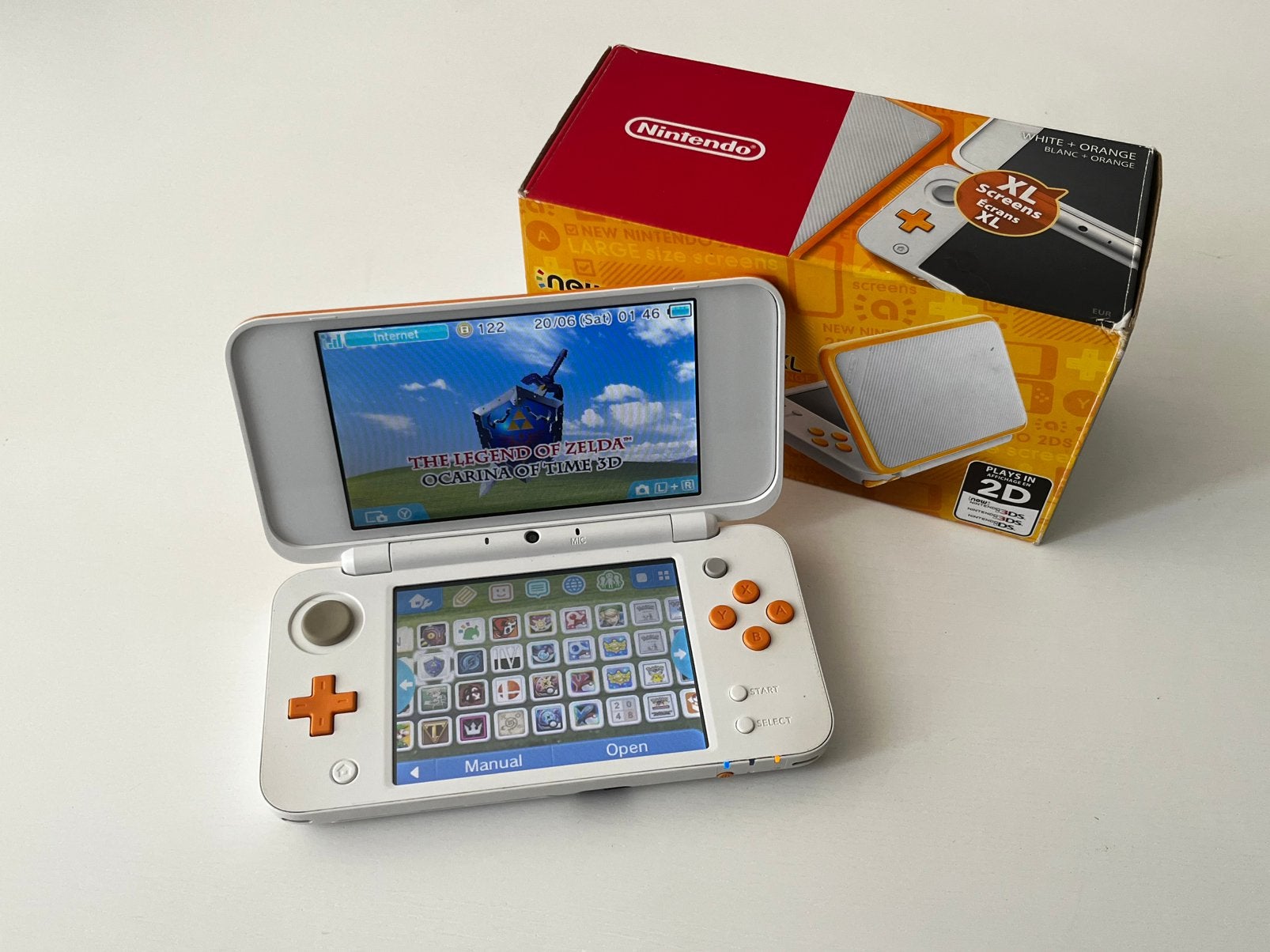 Nintendo 2DS XL 128Gb Compleet in doos, Met games, Wit, 2DS, Ophalen of Verzenden
