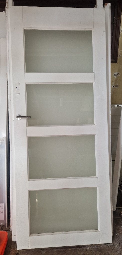 Binnendeur incl. kozijn en hang-/sluitwerk, Gebruikt, Deurkozijn, Inclusief glas, 225 cm of meer