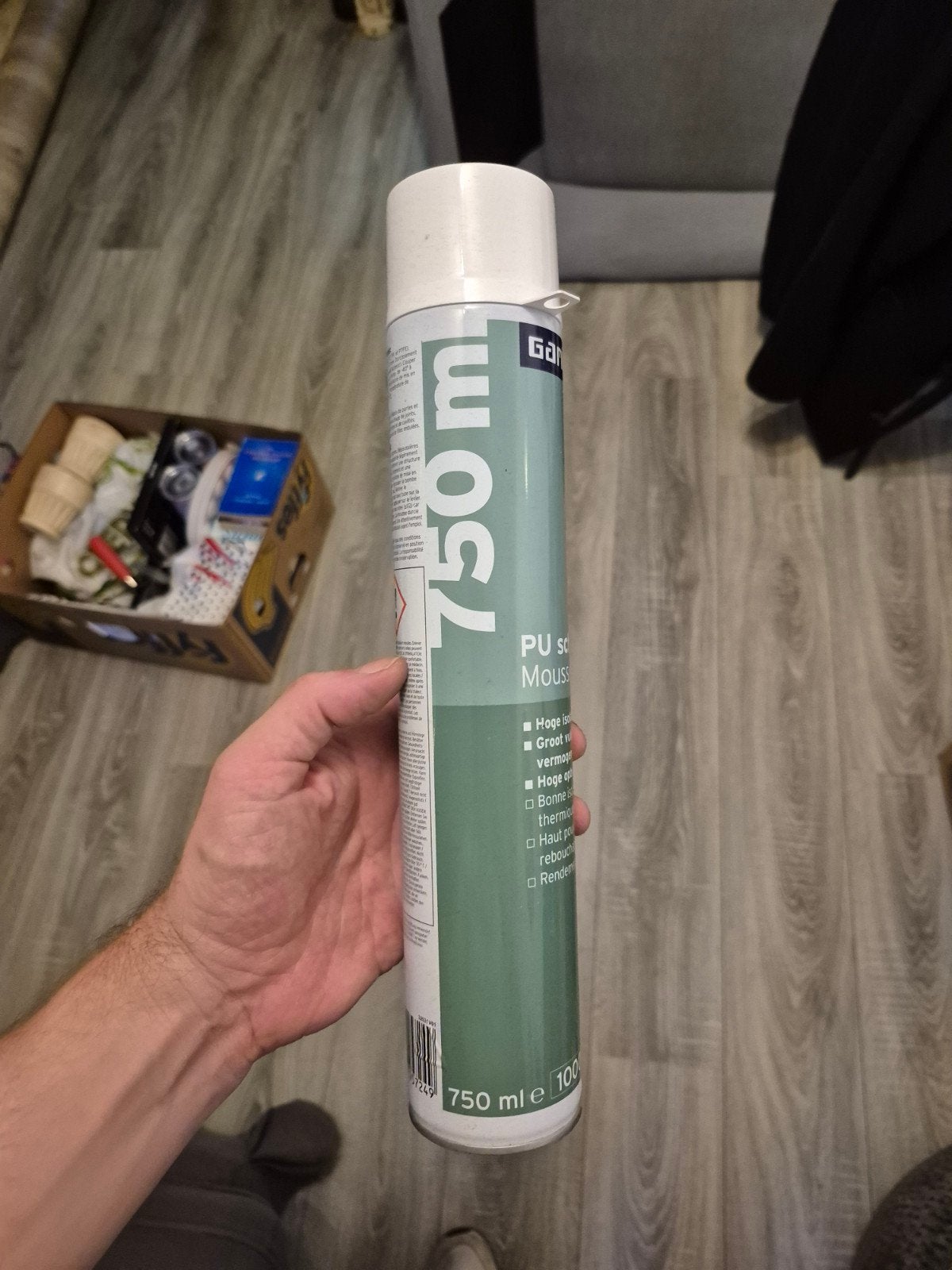 PU Schuim 750 ml - Hoge isolatiewaarde en vullend vermogen, Minder dan 4 cm, Overige materialen, Vloerisolatie, Nieuw