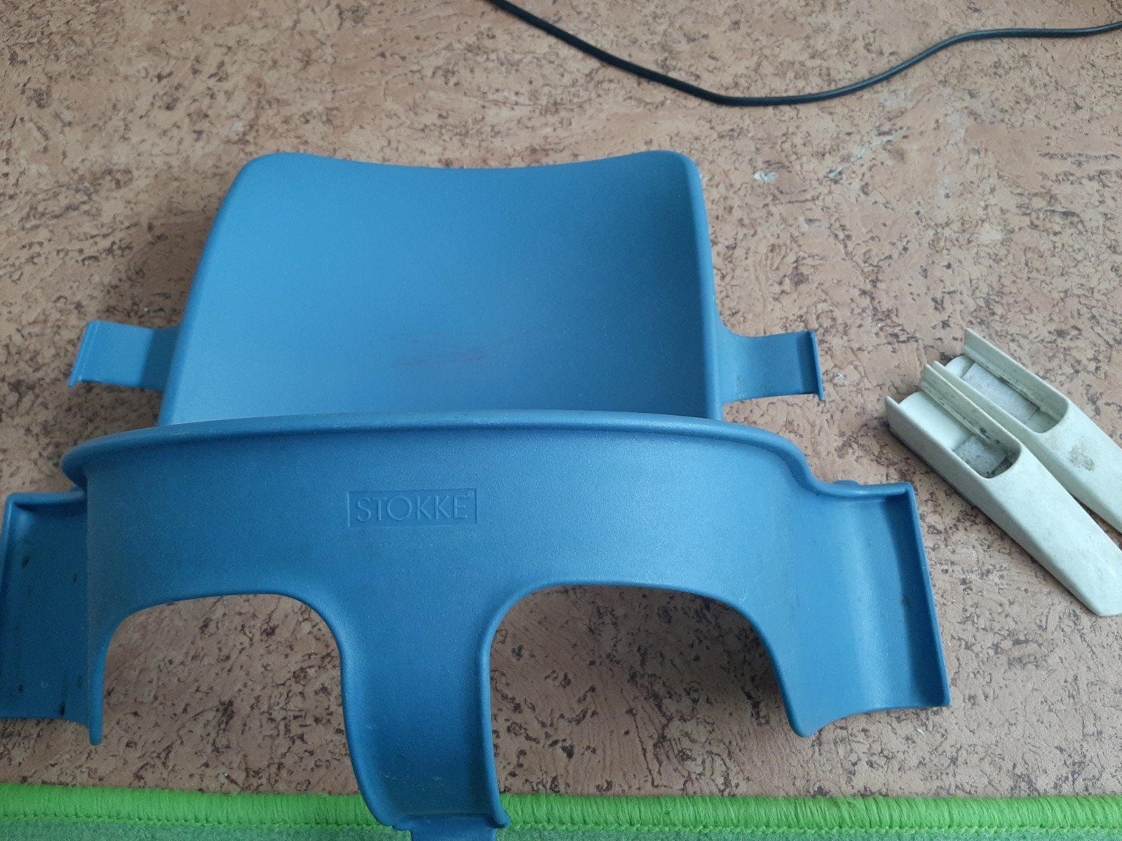 Stokke Tripp Trapp Baby Set en rugleuning - Blauw, Ophalen, Gebruikt, Meegroeistoel