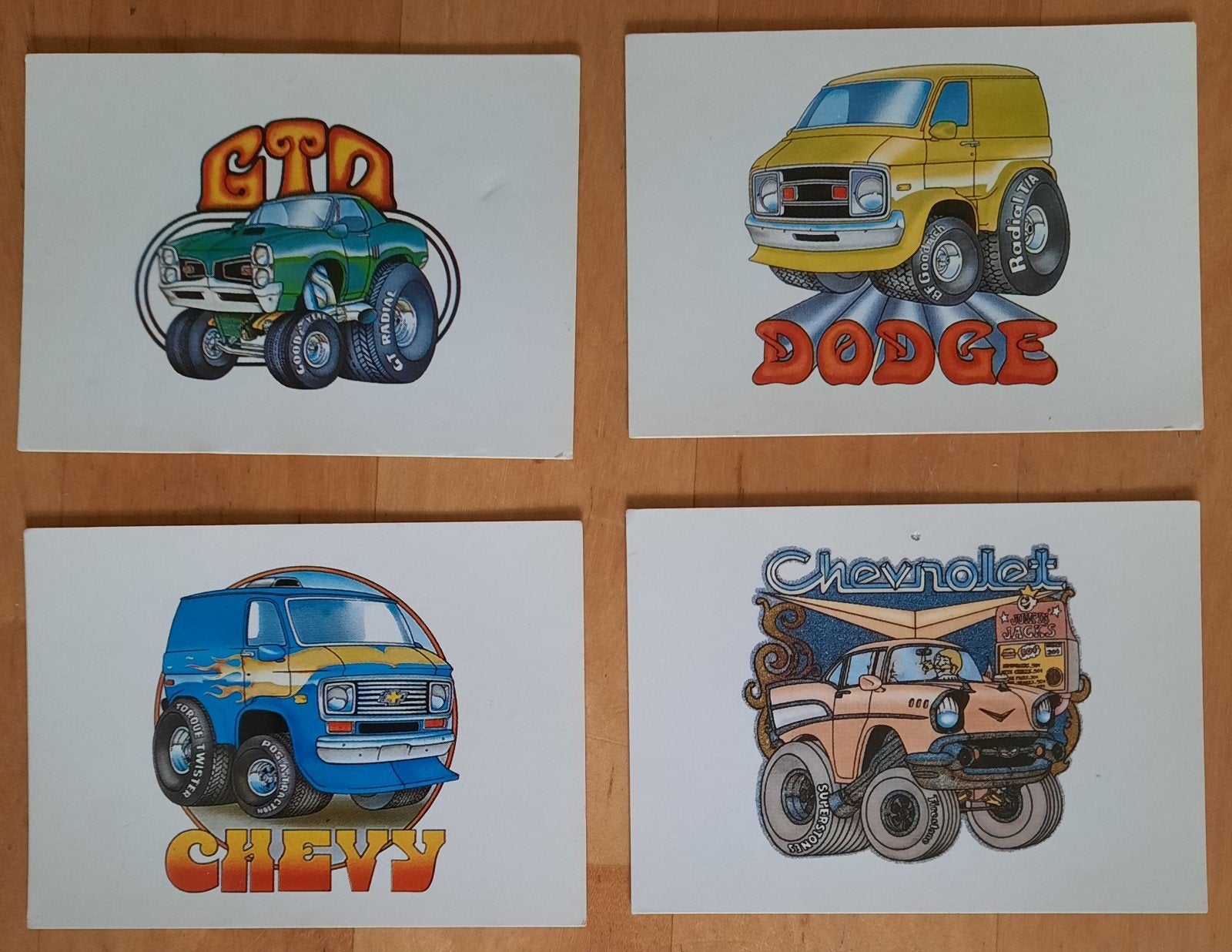 Vintage auto kaartjes - CTD, Dodge, Chevy en Chevrolet, Verzamelen, Ophalen of Verzenden, Gebruikt
