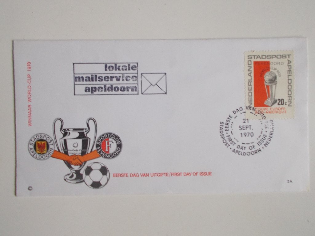 Stadspost Apeldoorn, FDC Feyenoord Winnaar Worldcup 1970., Ophalen, Onbeschreven, Nederland