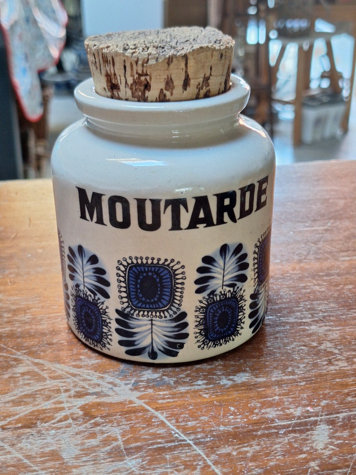 Vintage Franse mosterdpot  - LML France, Ophalen, Gebruikt, Overige merken, Overige typen