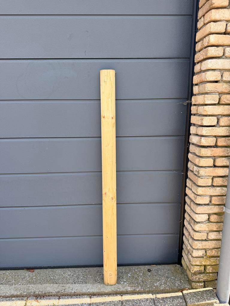 160x Houten balken halfrond geimpegneerd 146x9,5x4,5, Ophalen, Nieuw, Minder dan 180 cm, Palen