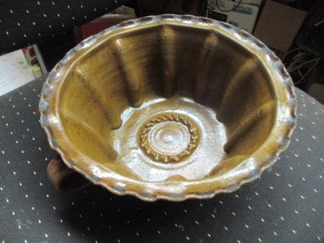 Antieke puddingvorm, met handvat, 24 cm doorsnee, Ophalen of Verzenden