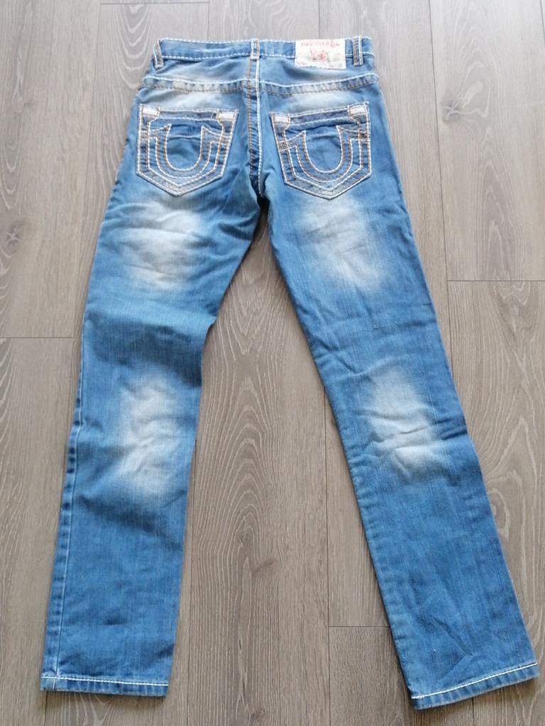 True Religion Billy Super T Jeans W34, Blauw, True Religion, Ophalen of Verzenden, W33 - W34 (confectie 48/50)