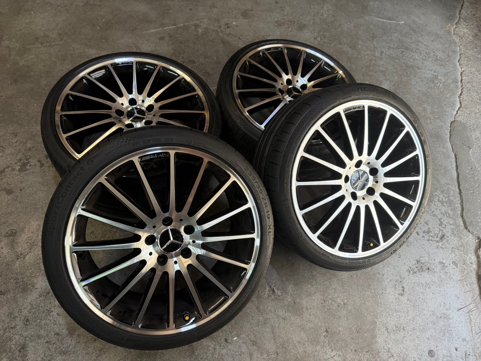 ✅ 19 inch Originele Mercedes velgen 5x112 C63 AMG W204, Auto-onderdelen, Banden en Velgen, 19 inch, Gebruikt, Banden en Velgen