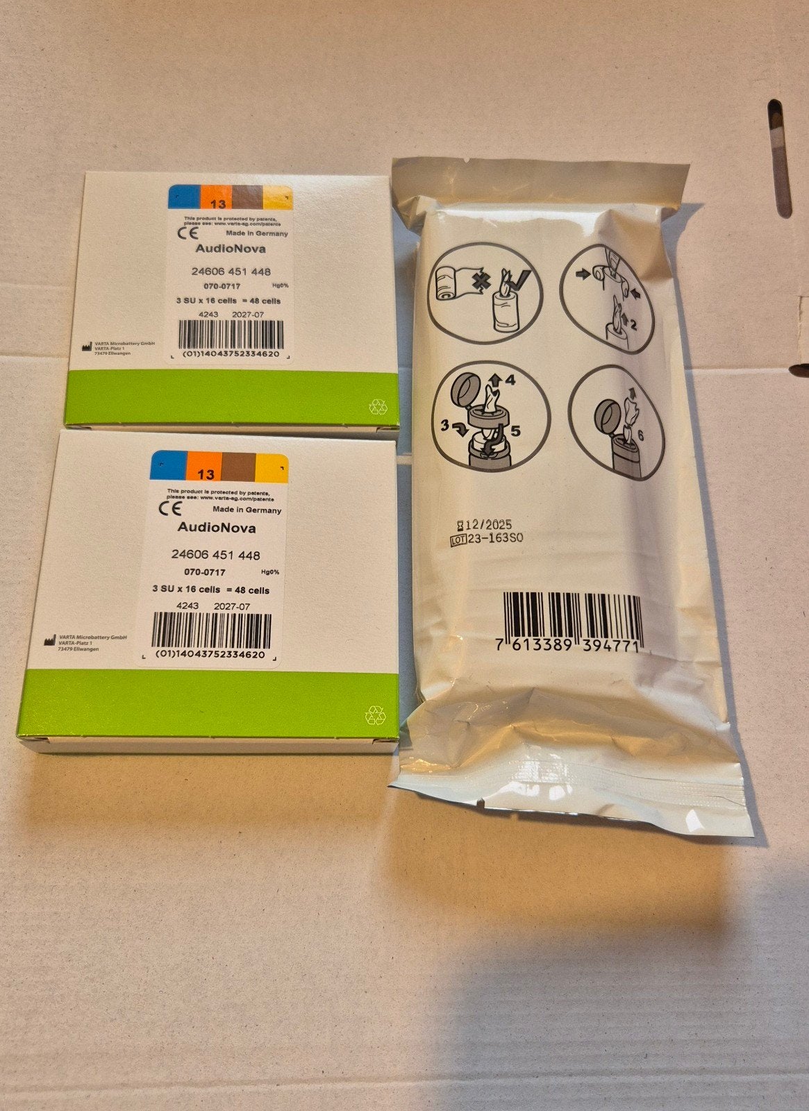 Audionova gehoorapparaat batterijen.
Oranje nr 13, 96 stuks., Verzenden, Nieuw