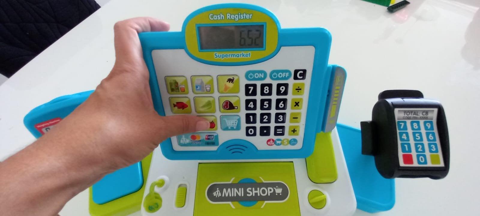 Speelgoed kassa met scanner en pinautomaat, Ophalen, Gebruikt