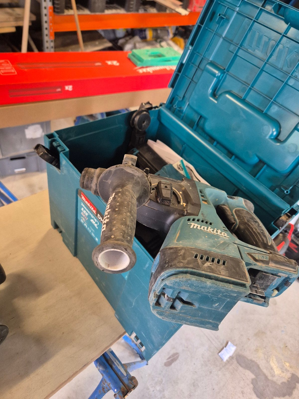Makita DHR242ZJW Accu Boorhamer 18V SDS-Plus, Boor- en/of Breekhamer, Ophalen of Verzenden, Klopboormechanisme, Gebruikt