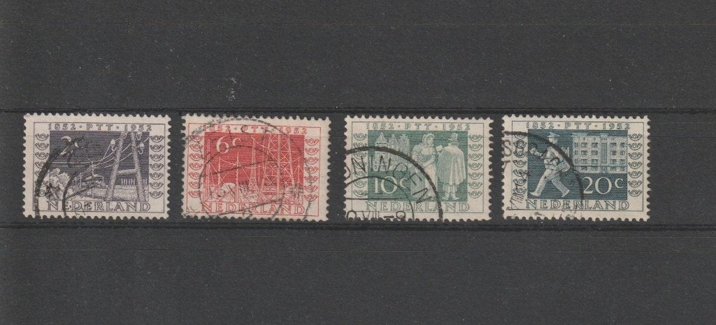 Nederland 1952, NVPH 588 t/m 591, Gestempeld., Ophalen of Verzenden, Na 1940, Gestempeld