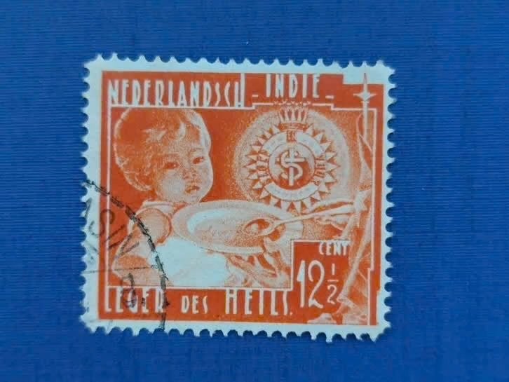 Postzegel NL Indie 1936 zegel Leger de Heils 24-07, Postzegels en Munten, Ophalen of Verzenden, Gestempeld, Nederlands-Indië