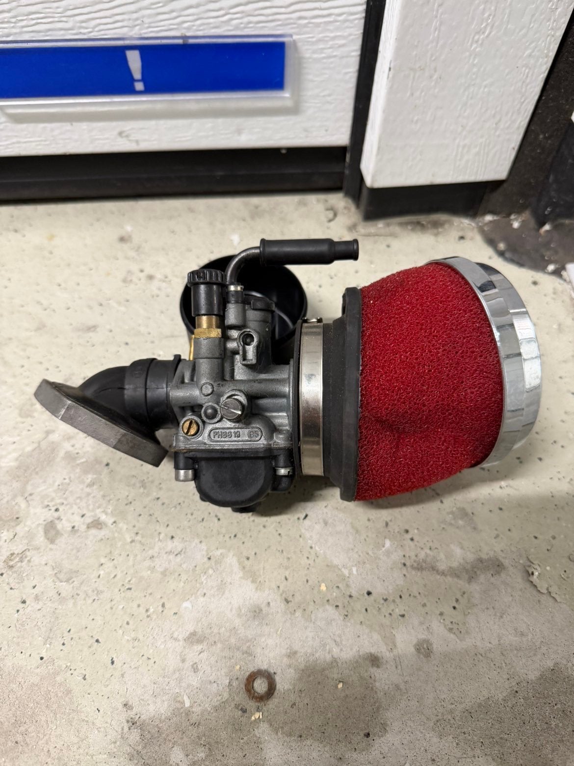 Complete inlaat Dellorto 19mm, Ophalen, Zo goed als nieuw, Carburateur