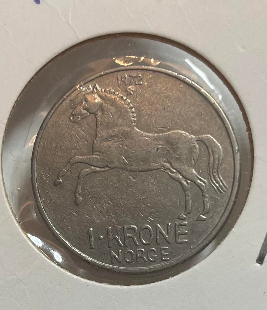 1 kroon Noorwegen 1972, Ophalen of Verzenden, Overige landen