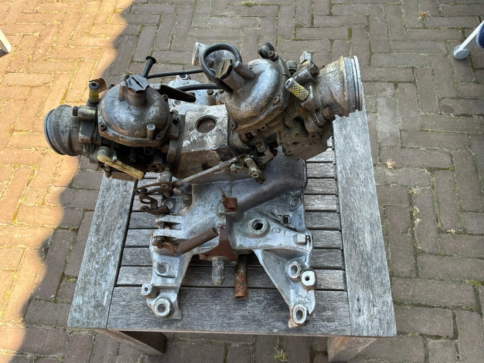 Inlaat set met solex carburateurs landrover V8, Ophalen, Gebruikt, Rover