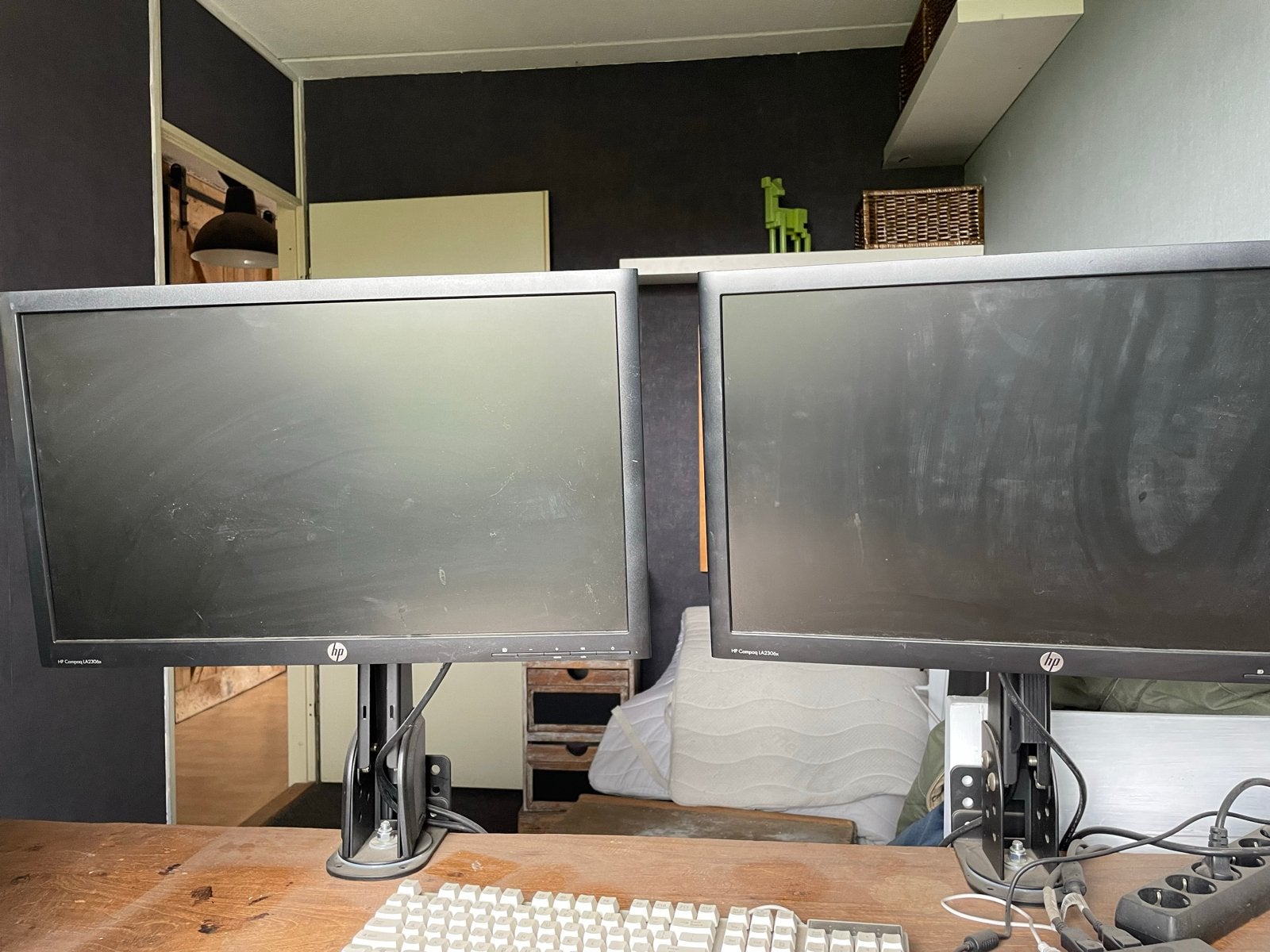 2 x HP Compaq LA2306x 23 inch Full HD Monitor, Computers en Software, Ophalen, Gebruikt, In hoogte verstelbaar, Full HD