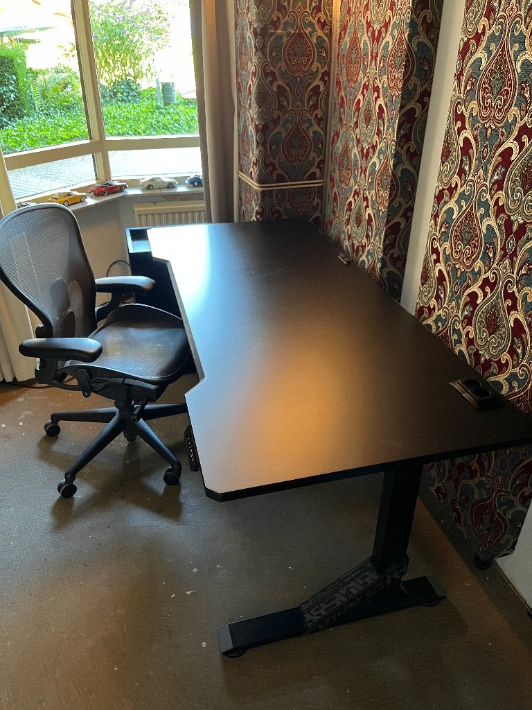 UPPSPEL zit-stabureau 180  80 cm, Ophalen, Zwart, Gebruikt, 80 cm