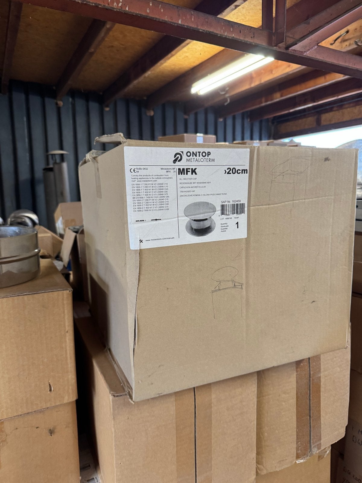Diverse dubbelwandige RVS kanalen Metalotherm MF 200mm, Ophalen, Inbouw, Hout, Nieuw