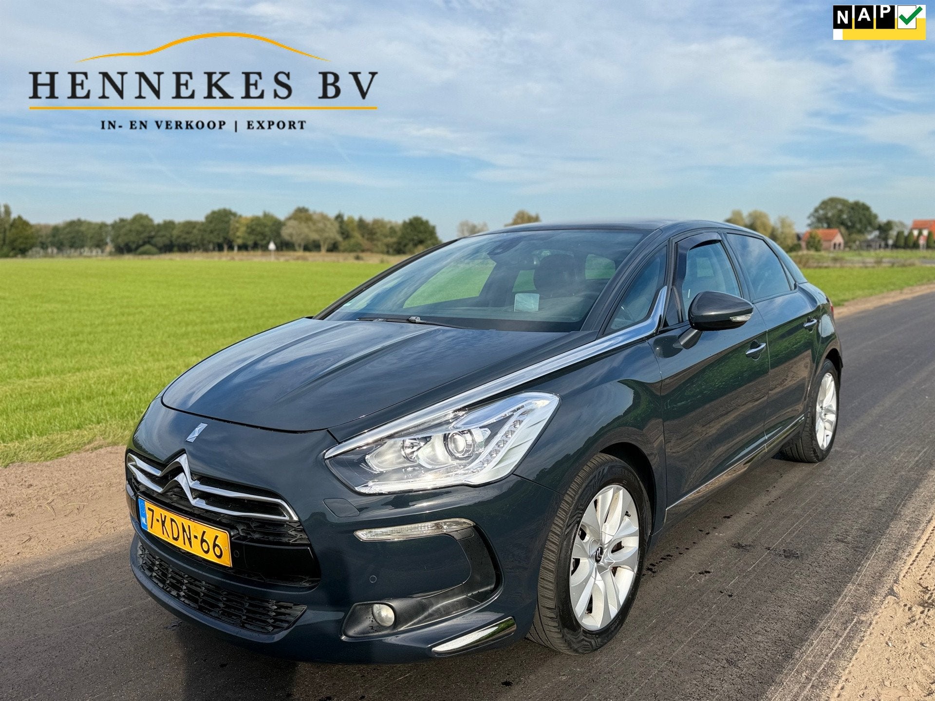 Citroen DS5 1.6 THP Business Executive Pano leder NAP, Auto's, Gebruikt, Zwart, 1395 kg, 1500 kg