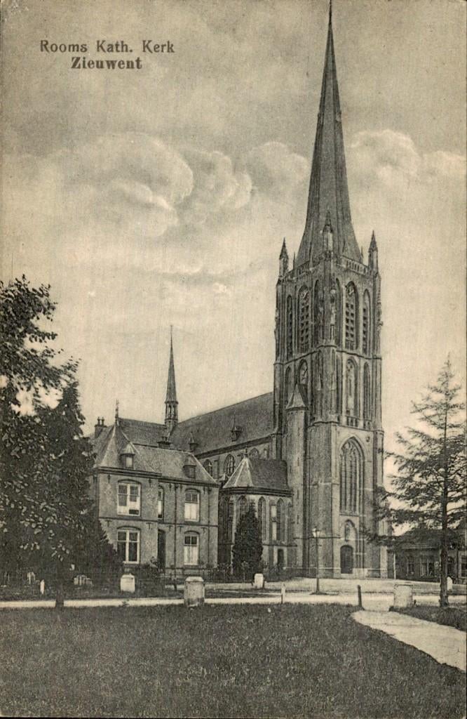 Zieuwent - Rooms Kath. Kerk - Toren, Ophalen of Verzenden, Voor 1920, Gelopen, Gelderland