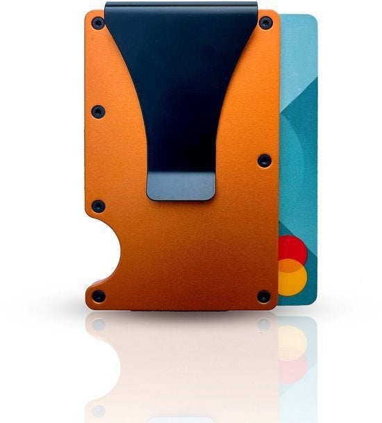 Pasjeshouder - Voor briefgeld en pasjes - Aluminium, Verzenden, Nieuw, Oranje, Overige merken