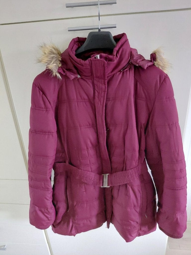 Winterjas maat 44. In bordeaux rood., Ophalen of Verzenden, Zo goed als nieuw, Maat 42/44 (L), Rood
