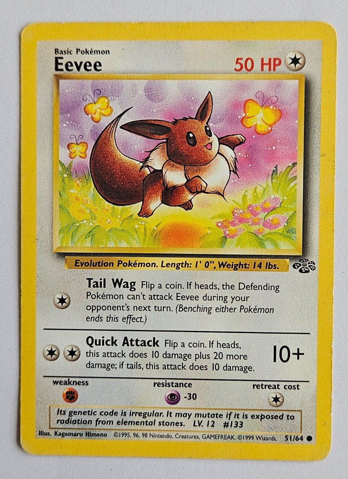 Pokémon Jungle Eevee #51, Ophalen of Verzenden, Zo goed als nieuw