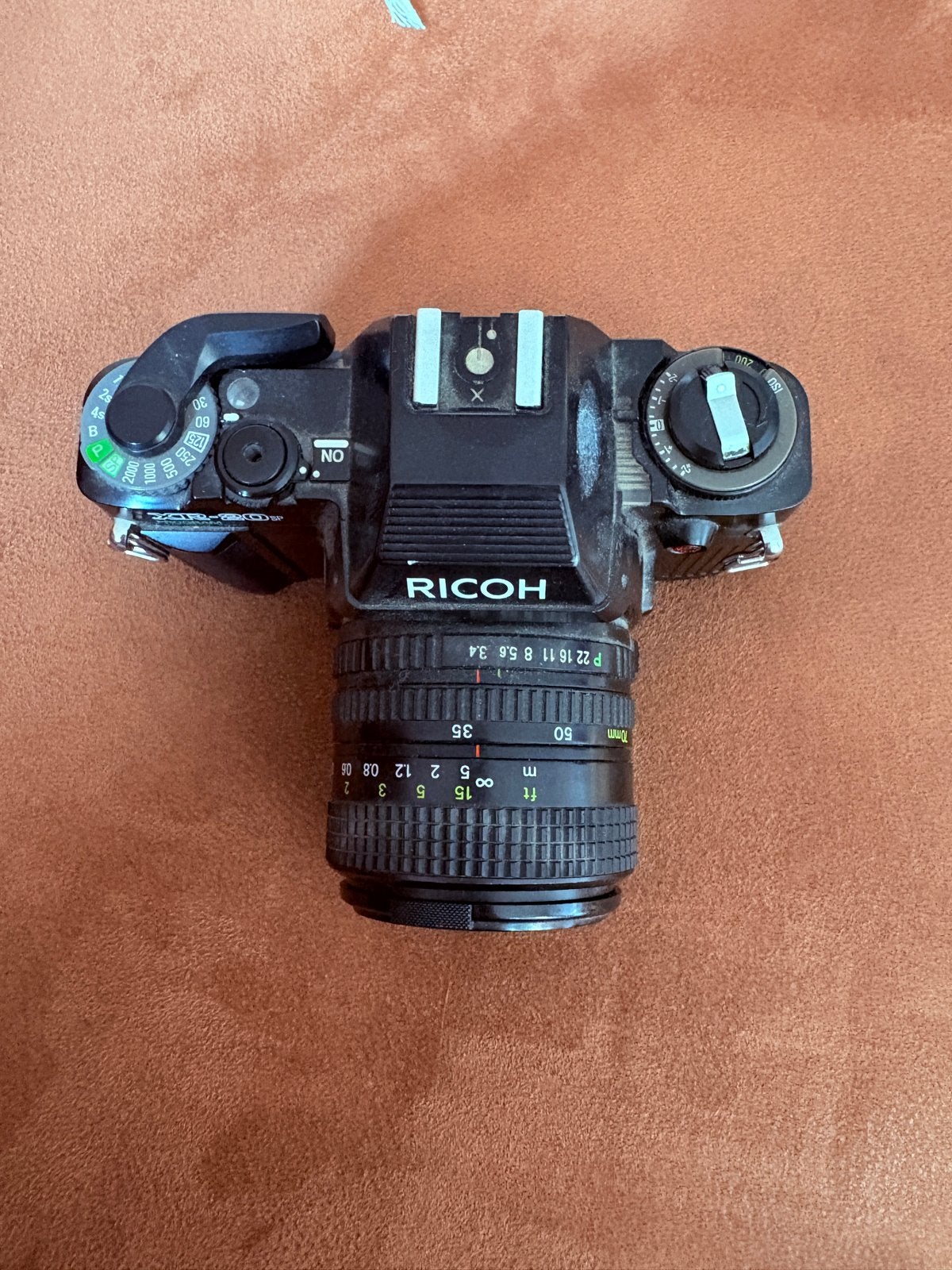 Ricoh XR-20SP Spiegelreflexcamera met Rikenon P Zoom lens, Ophalen of Verzenden, Gebruikt, Spiegelreflex