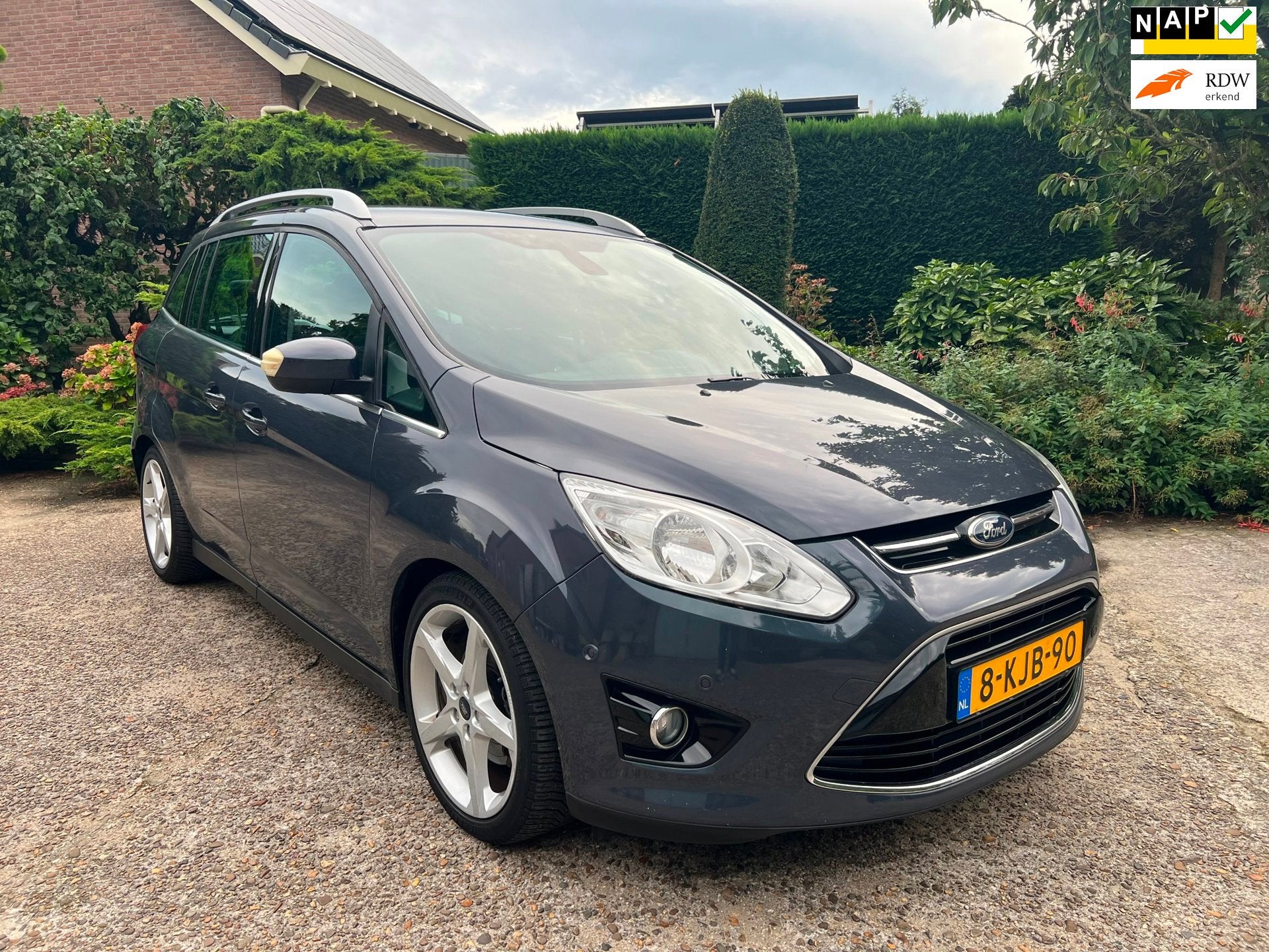 Ford Grand C-Max 1.6 TDCi Titanium 7 persoons, Navi, PDC Net, Auto's, Voorwielaandrijving, Euro 5, Stof, Gebruikt