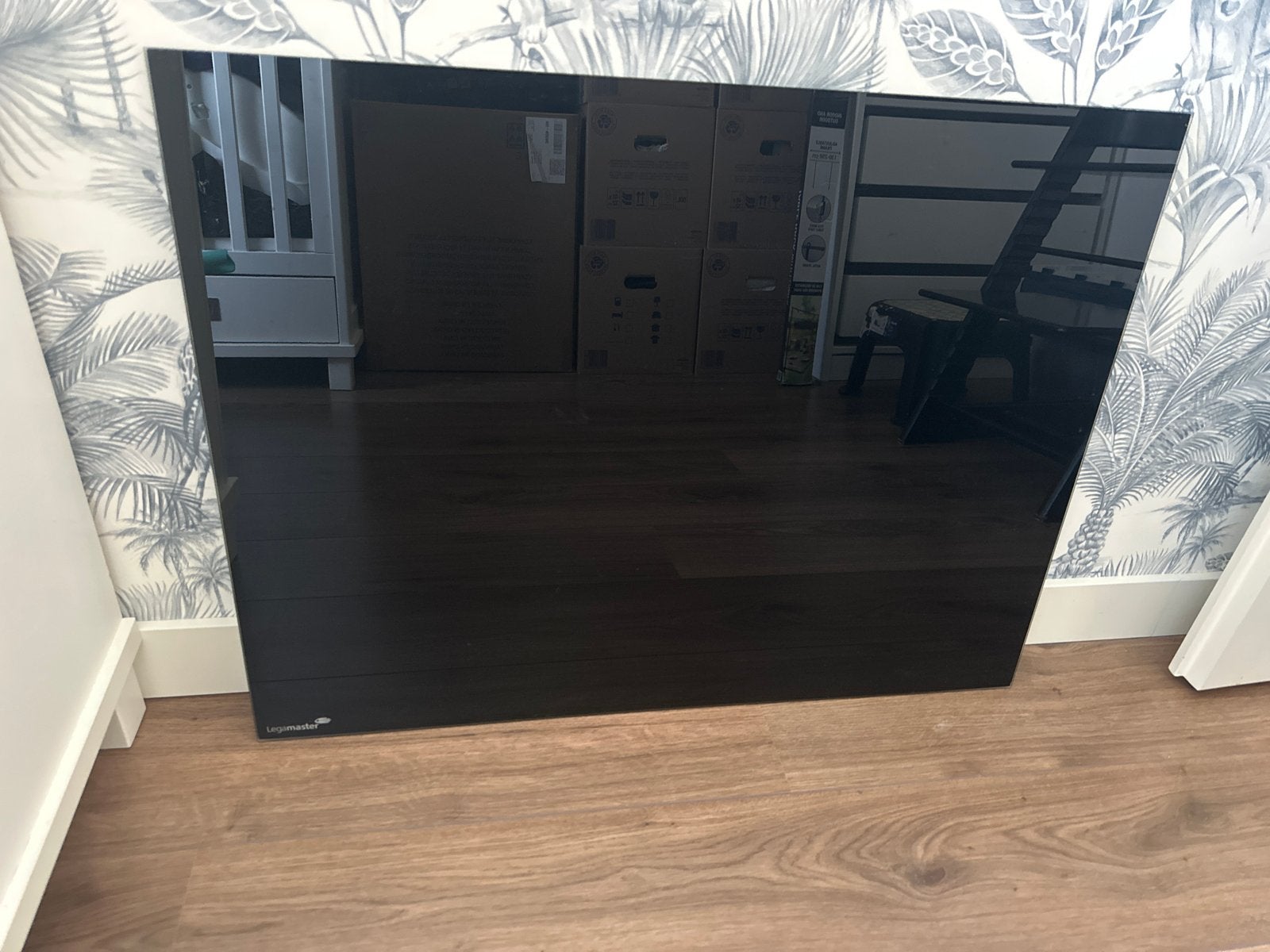 Legamaster Glazen Whiteboard Zwart 60x80 cm, Ophalen, Zwart, Zo goed als nieuw, Glas