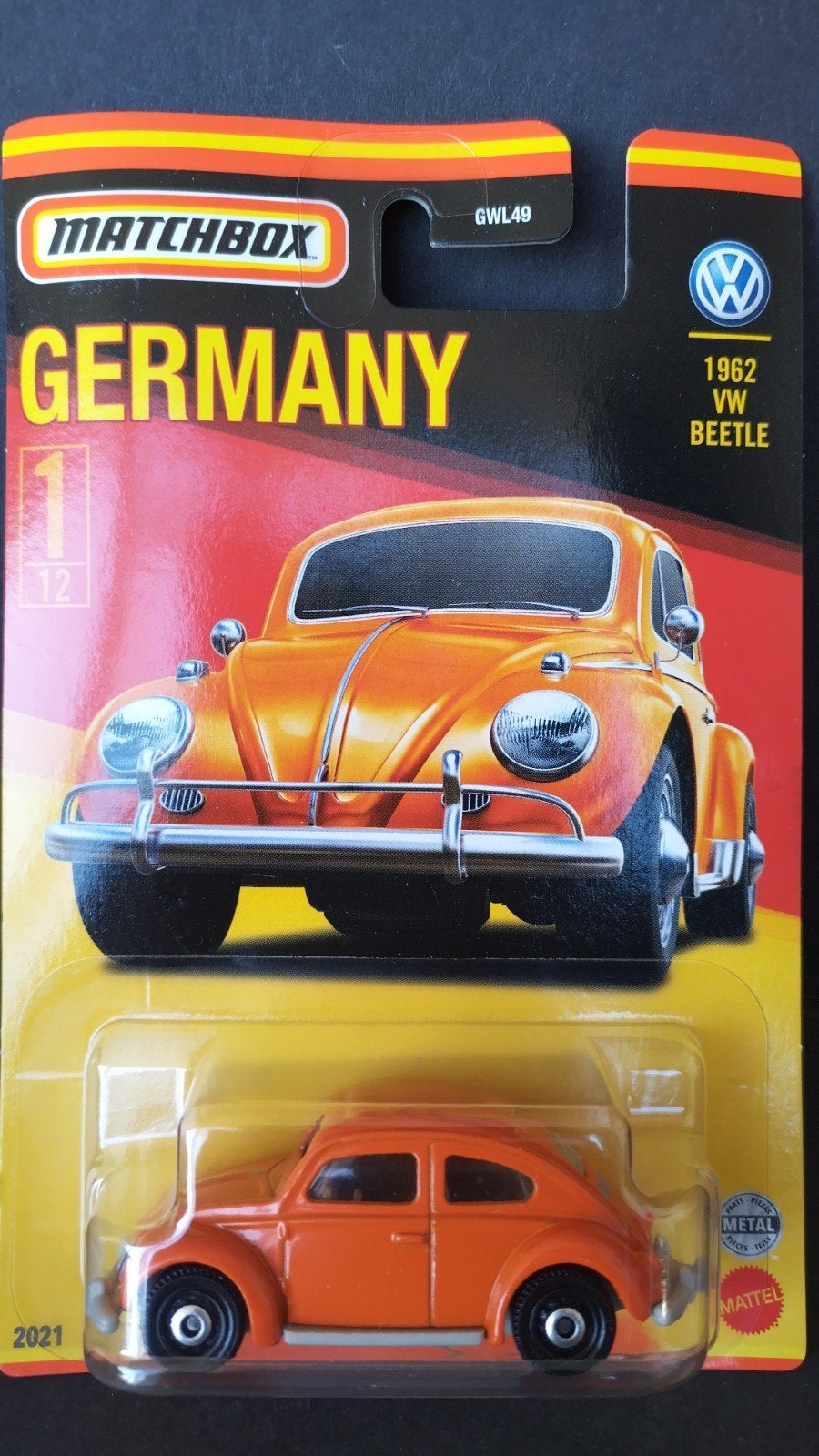 Volkswagen Vw Beetle 1:64 3inch Matchbox Germany Pol, Auto, Verzenden, ., Nieuw