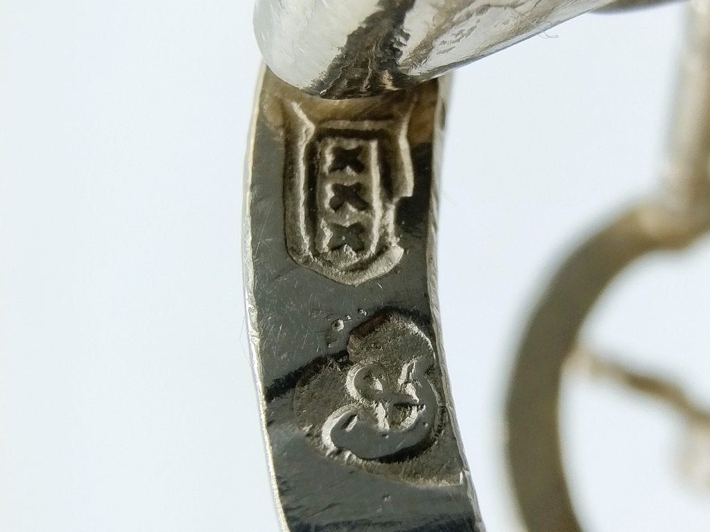 Zilveren miniatuur loopstoel, A. van Geffen, Amsterdam, 1740, Verzenden, Zilver