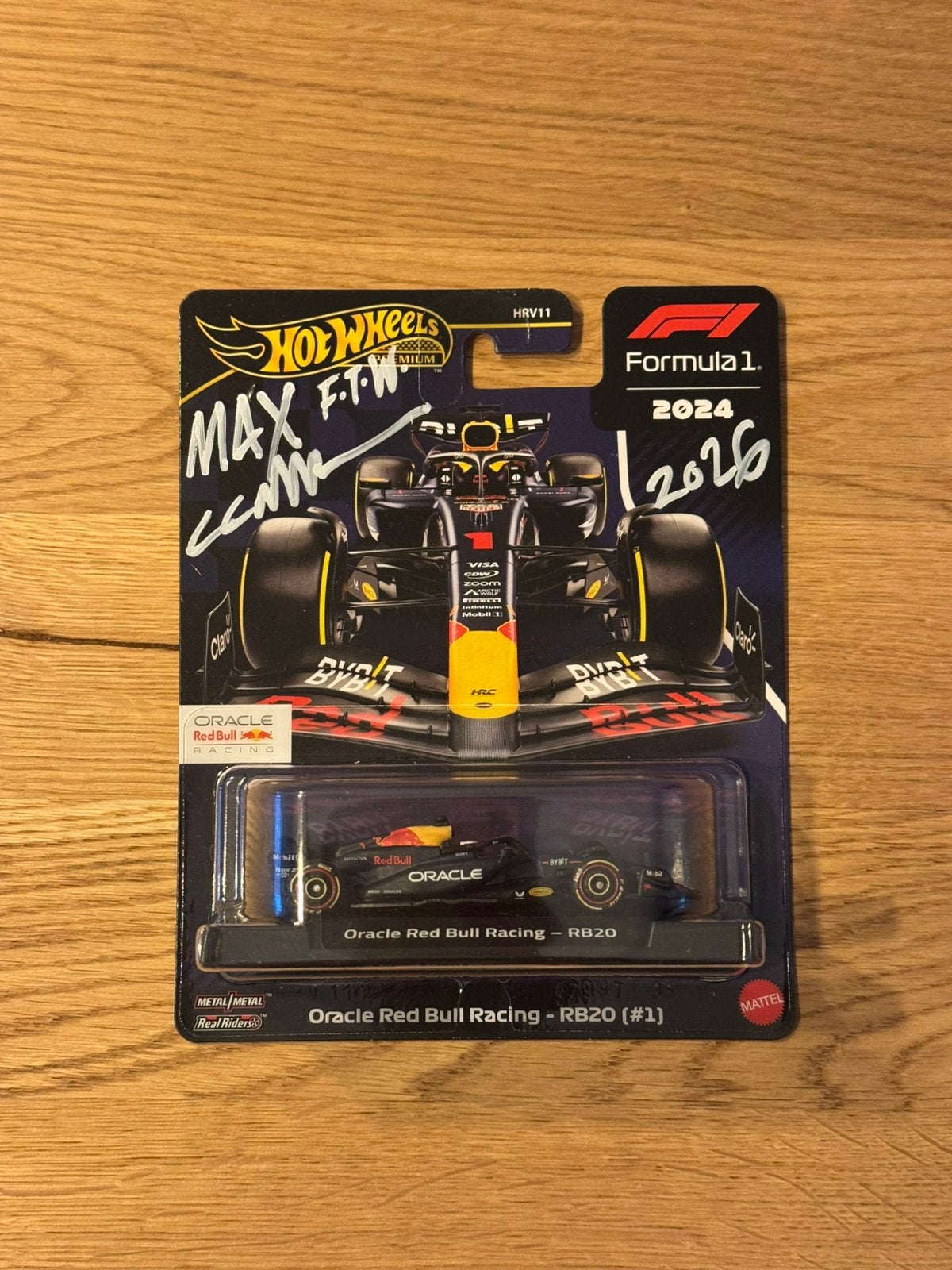 Gesigneerd Hot Wheels redbull racing car Max Verstappen 2024, Ophalen of Verzenden, Nieuw, Auto