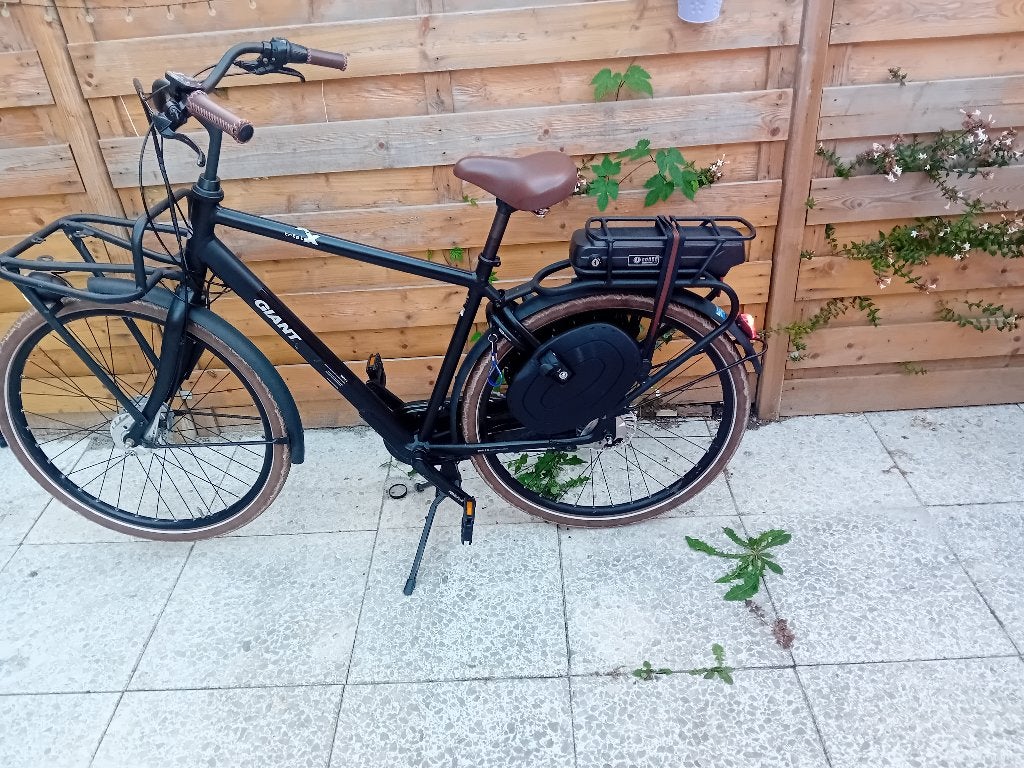 Giant elektrische fiets triple x, Ophalen, Gebruikt, 30 tot 50 km per accu, Giant