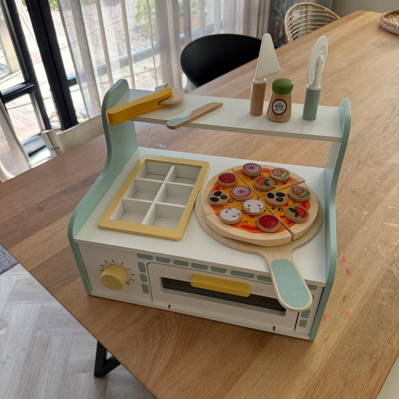 Houten speelgoed pizza oven, Kinderen en Baby's, Ophalen, Zo goed als nieuw