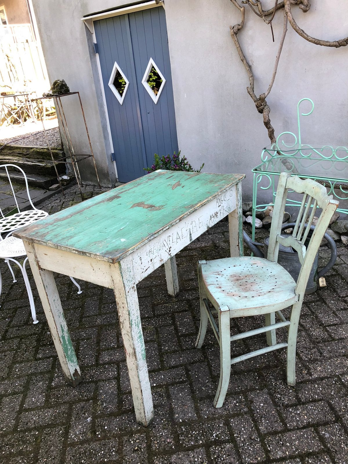 Franse tafel/brocante tafel/tafel, Ophalen of Verzenden