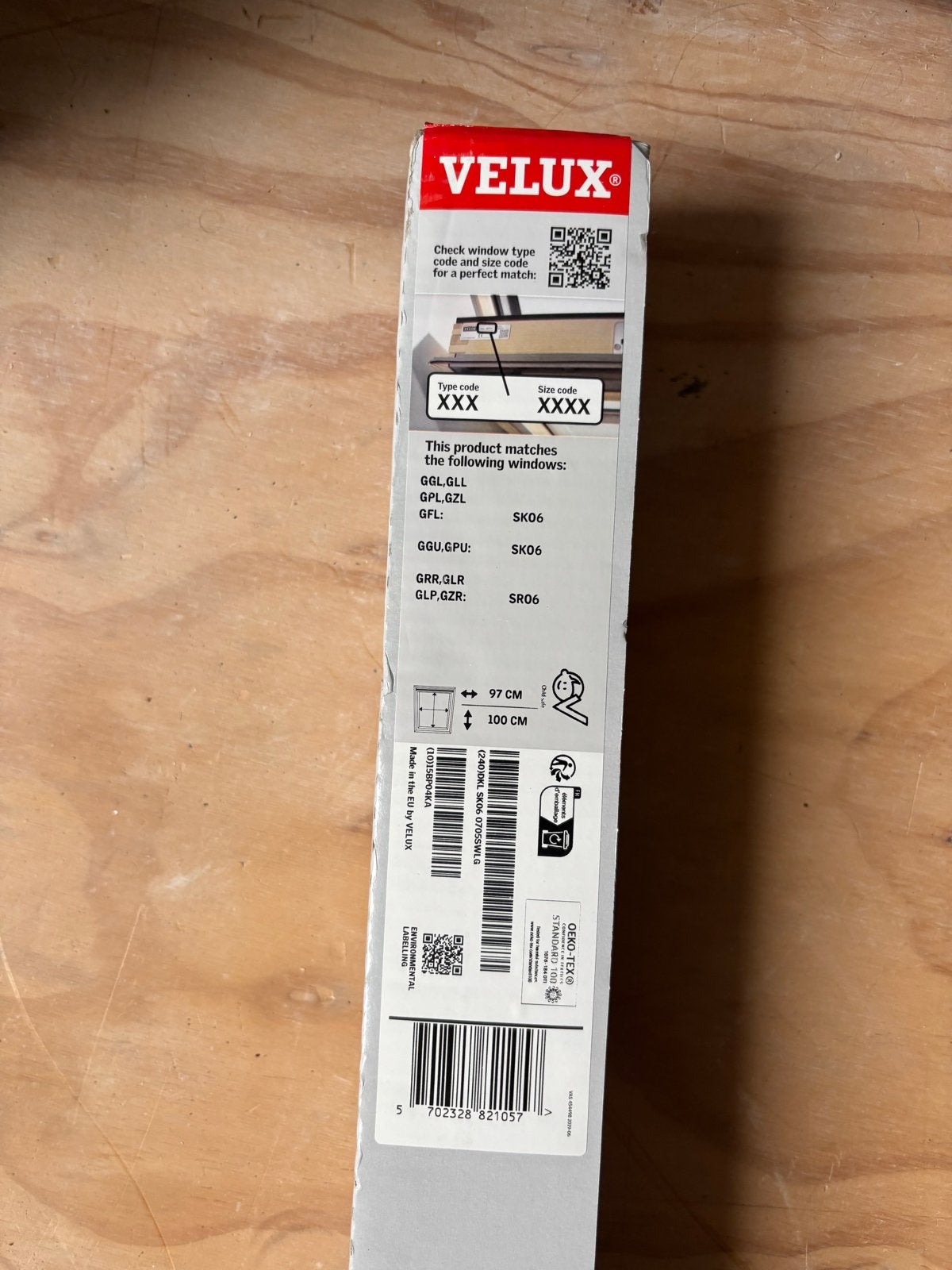 VELUX DKL SK06 0705SWLG Verduisterend Rolgordijn Grijs, Ophalen, Verduisterend, Nieuw, Rolgordijn
