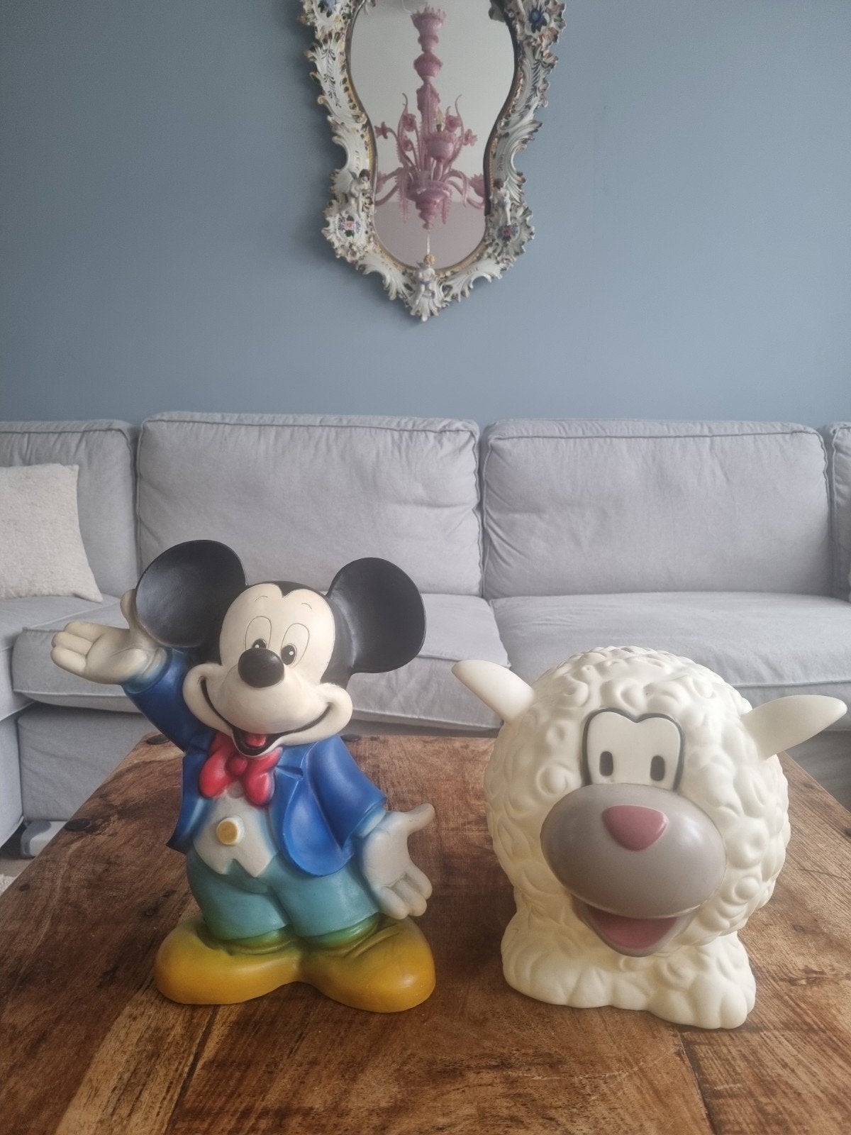 Vintage Mickey Mouse Heico Disney lamp jaren '80 (32 cm), Ophalen of Verzenden, Mickey Mouse, Gebruikt, Overige typen