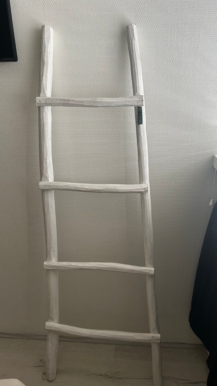 Decoratieve houten ladder - Zo goed als nieuw, Ophalen, Zo goed als nieuw, Wit, Hout