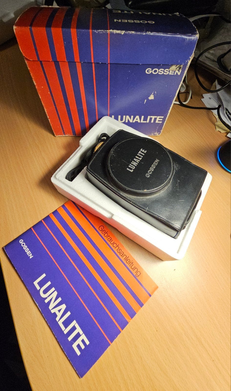 Gossen Lunalite Belichtingsmeter met doos en handleiding, Ophalen of Verzenden, Gebruikt
