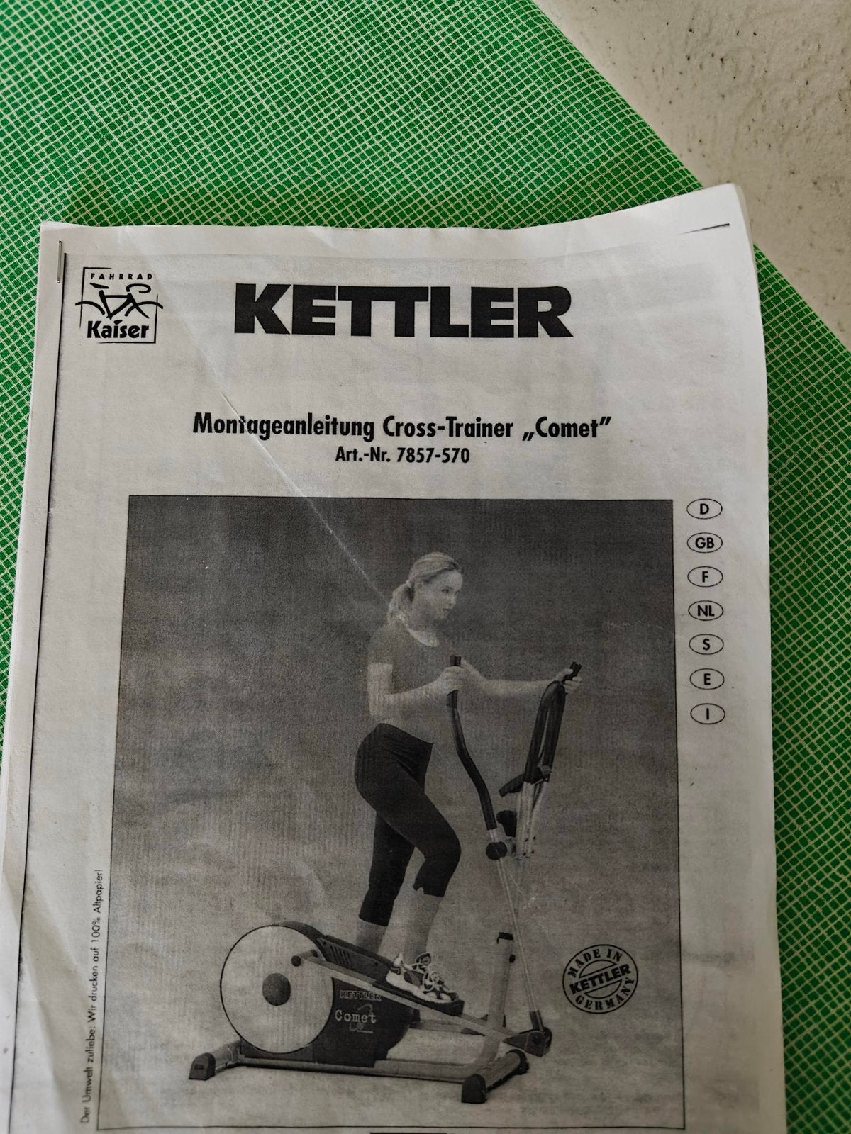 Kettler Comet Crosstrainer - Zo goed als nieuw, Sport en Fitness, Ophalen, Armen, Zo goed als nieuw, Crosstrainer