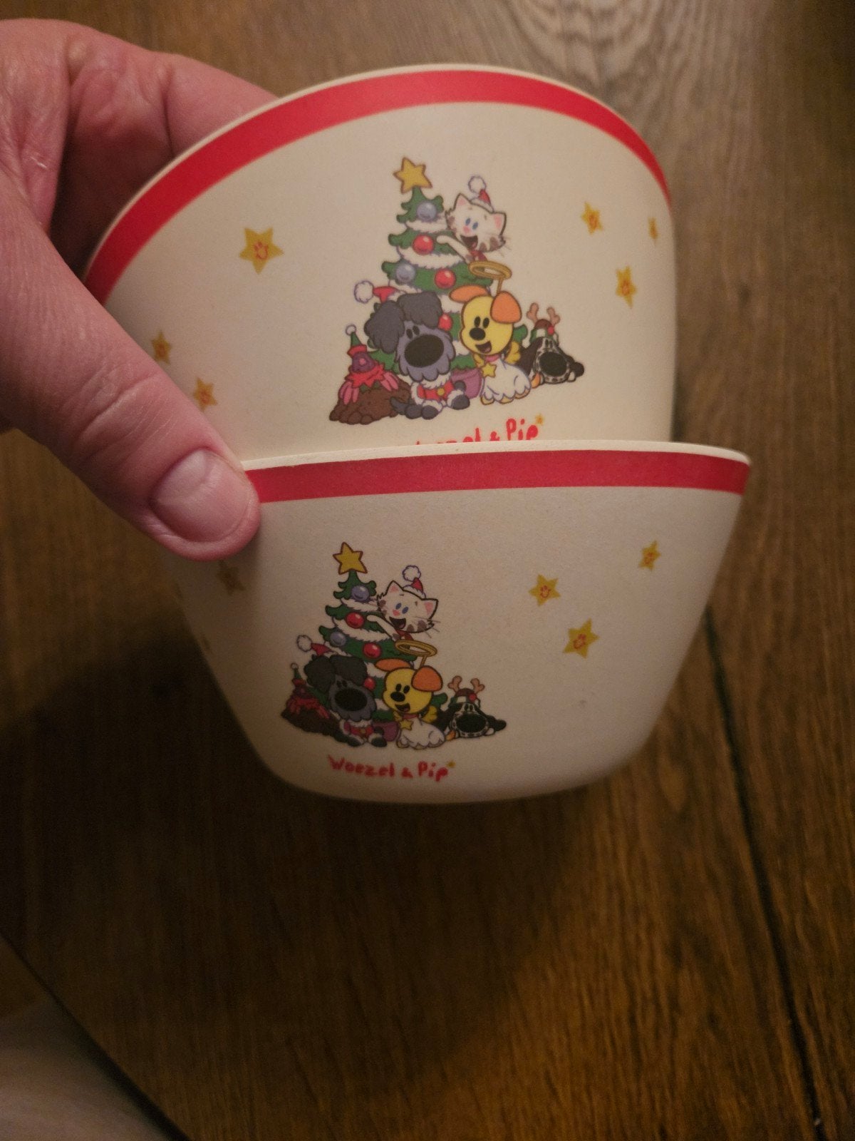 Woezel & Pip Bamboe Kerstschaaltjes - Set van 2, Ophalen of Verzenden
