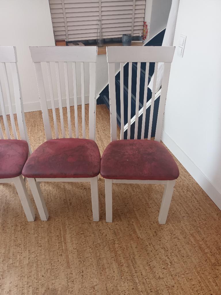 Eettafel stoelen, Huis en Inrichting, Ophalen, Gebruikt, Wit, Vijf, Zes of meer stoelen