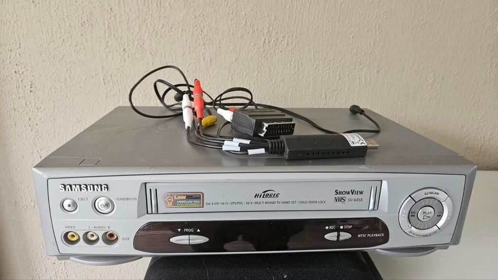 Samsung ShowView VHS SV-645X Videorecorder met USB-converter, Ophalen, Gebruikt, VHS-speler of -recorder