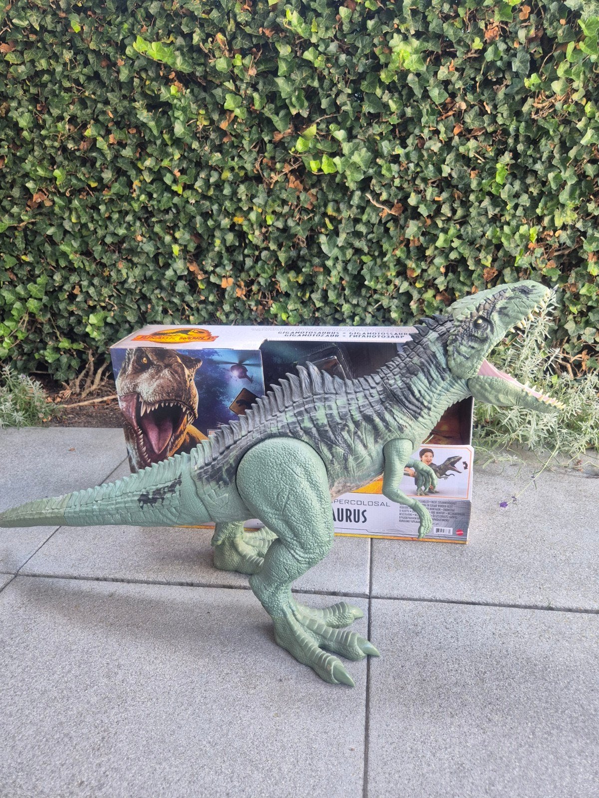 Jurassic World super kolossale Giganotosaurus, Ophalen