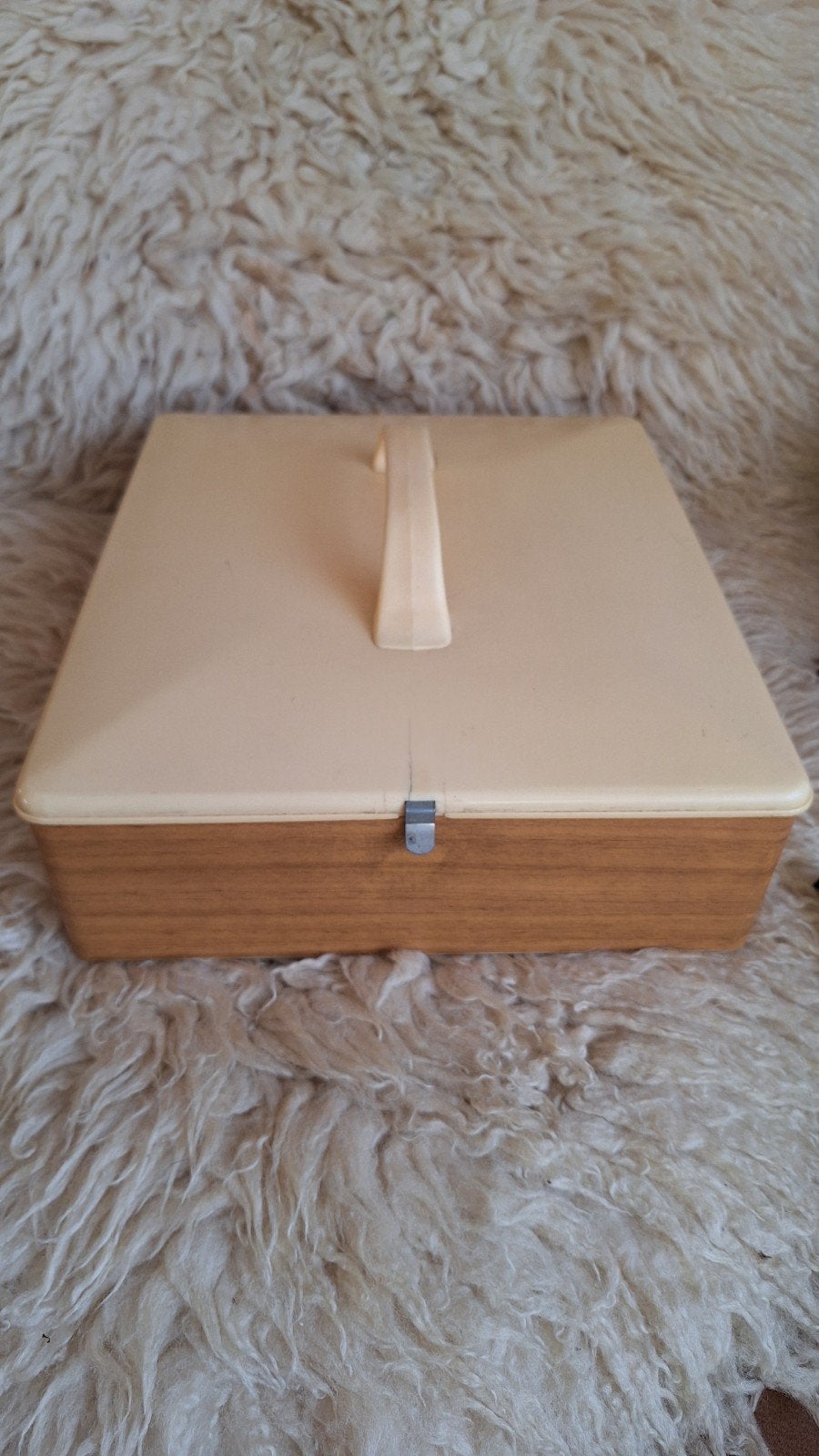 Vintage naaibox / naaikistje met handvat, Ophalen of Verzenden