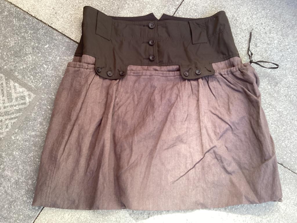 SUMMUM, rok, vintage, vrouwelijk,  mt 42, katoen licht bruin, Kleding | Dames, Rokken, Bruin, Maat 42/44 (L), Ophalen of Verzenden